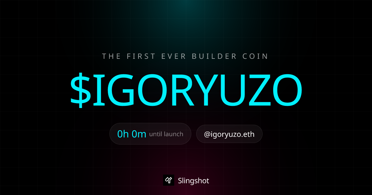 $IGORYUZO - First Builder Coin